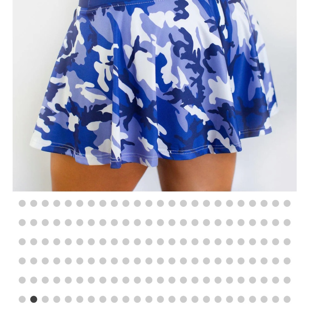 Faye + Florie Holly tennis skort with Ruffled Asymmetrical Design